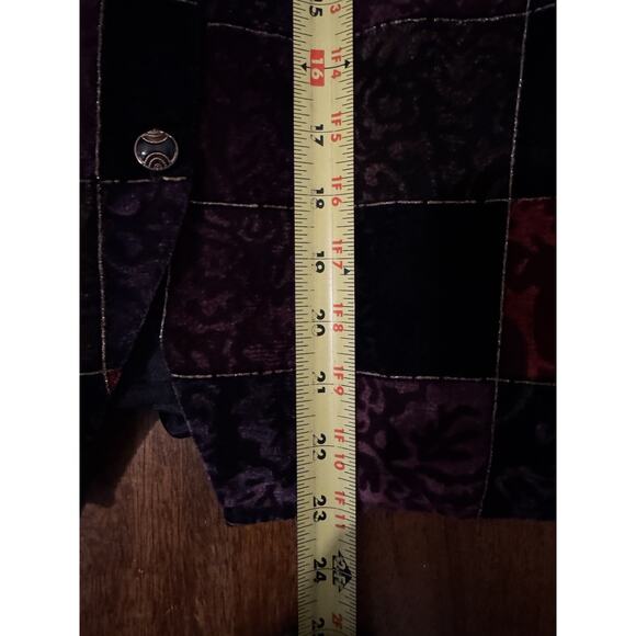 Vintage Bedford Fair Whimsigoth Festival Velvet Burnout Long Sleeve Top Size 14 - Picture 4 of 9